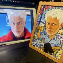 Caricature in its personalised frame