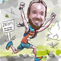 Καρικατούρα δρομέα στο Ζαγόρι